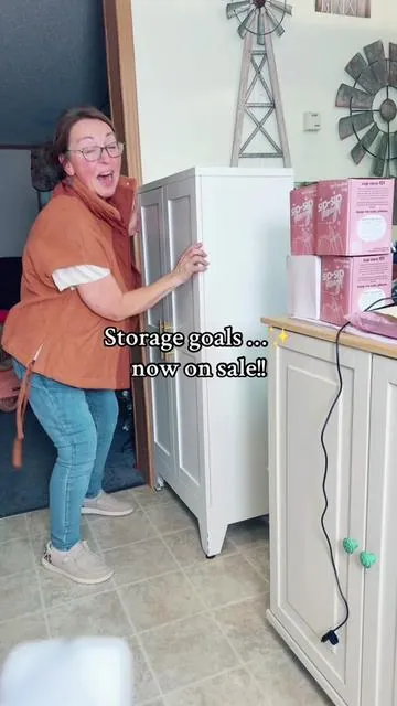 On sale right now and fits in any room this metal pantry cabinet. #Cabinet #Storage #Organization #FallFreshness #TikTokShopBlackFriday.@Metal cabinet shop 