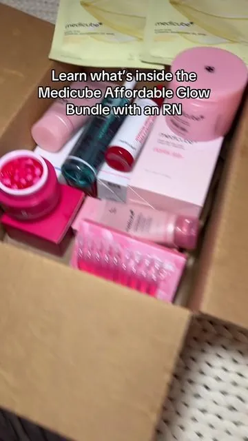 Medicube Affordable Glow in a Week Bundle what’s inside #medicube #antiagingskincare #skincaretiktok #skincareover30 #tiktokshopcreatorpicks @medicube global 