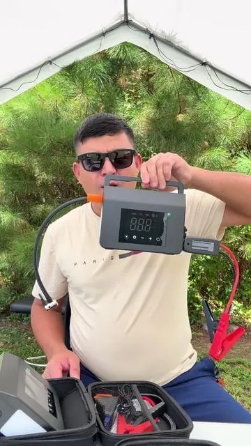 ##Restock #Sale  • FallFreshness (Hieha Portable Car Jump Starter with Air Compressor, 4000A Car Battery Jump Starter (ALL Gas/7.0L Diesel) with 150PSI Tire Inflator, 12V Car Battery Jump Power,15000mAh Power Bank With LED Light #TikTokShopRestock #fallfreshness 