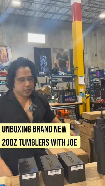 Joe unboxing the brand new 20oz Tumblers!!!  #CapCut #tumblersoftiktok #coldest #trending #newdrop 