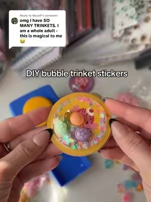 Replying to @Myself diy bubble trinket stickers!! I’m obsessed these turned out SO cute.  #kidstoys #stickers #kidscrafts #tiktokshopcreatorpicks #kidstoy 