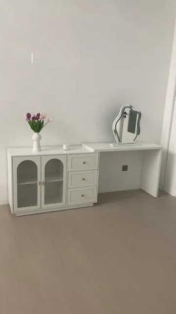 Reason why you need this vanity#tiktokshopfalldealsforyou #makeup #vanity #foldable #table 