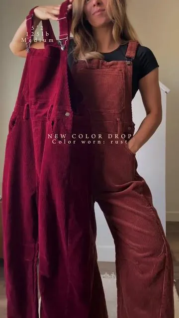 A few new colors have dropped gor the overalls: rust and redwine #overalls #falloutfit #falloutfitinspo #falloutfitideas #overallsoutfits 