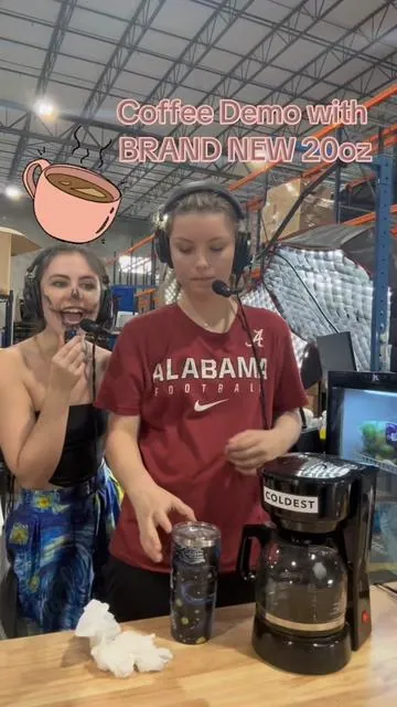 Coffee demo with our BRAND NEW tumblers!!! #CapCut #coffeetiktok #coldest #tumblersoftiktok #newdropalert🚨 