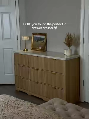 Y los cajones son profundos 🤎 #fluteddresser #homedecor #dresser #modernfurniture #cajonera 