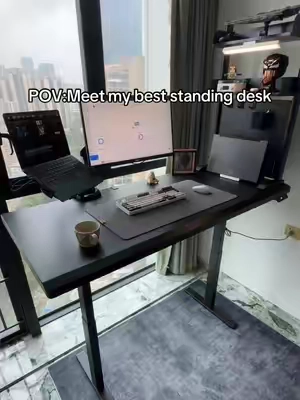 #desk #standingdesk #desksetup #workingfromhome #officedesk 