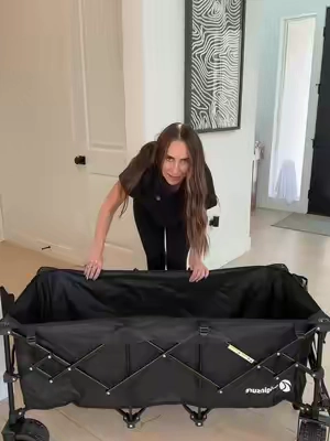 This wagon is HUGE! Perfect for sorts, camping, the beach… and this thing holds up to 500 pounds! #wagon #sportsmom #tiktokshopcreatorpicks 
