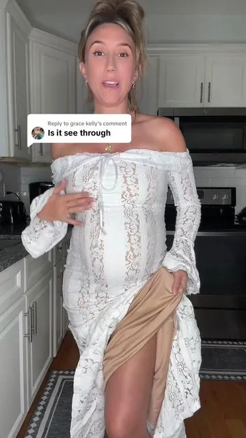 Replying to @grace kelly In love with this lace maxi dress 😍 #maxidress #lacedress #babyshowerdress #maternitydress #tiktokshopcreatorpicks 