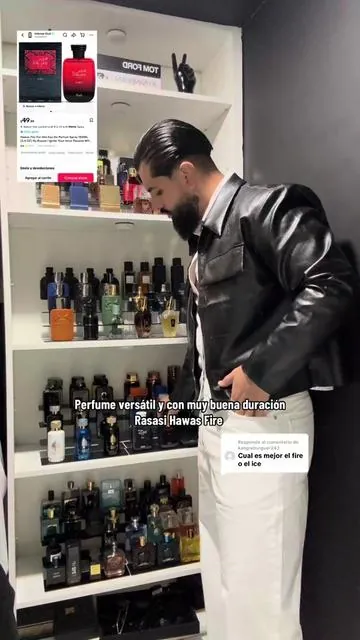 Respuesta a @kangreburguer243 Perfume versátil y con muy buena duración Rasasi Hawas Fire  #perfumes #perfumesmasculinos #perfumetok #perfumerecommendation #mensfragrance 