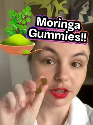 These moringa gummies are like a multivitamin with anti-inflammatory and antioxidant support and more!! #moringa #moringagummies #holistichealth #superfood #womenshealth 