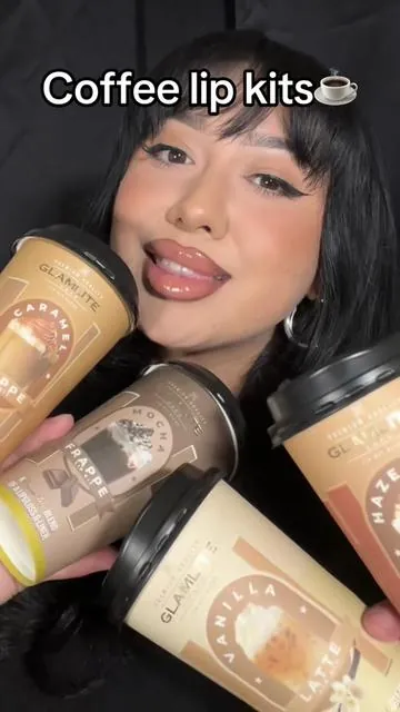 Trying the new @Glamlite Hazelnut coffee lip kit☕️✨ these are soooo pretty!!  #lipcombo #coffee #fallmakeup 