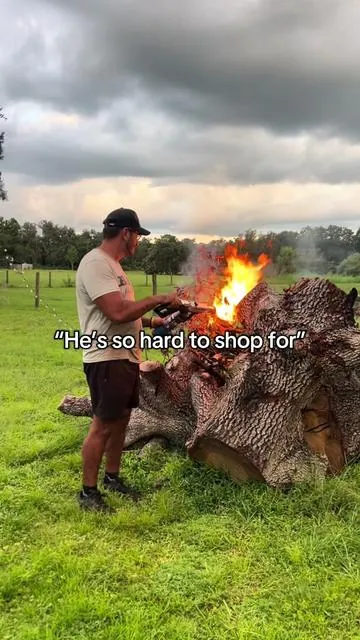 Is he though? At the baseline they are actually very simple. Fire is a crowd pleaser 🔥 The best way to light a grill, start a campfire, burn the collected brush from the yard or just light the way into the dark backyard. He’ll find uses.  #blowtorch #giftideasformen #secondamendment #giftideasforhim #giftsformen 