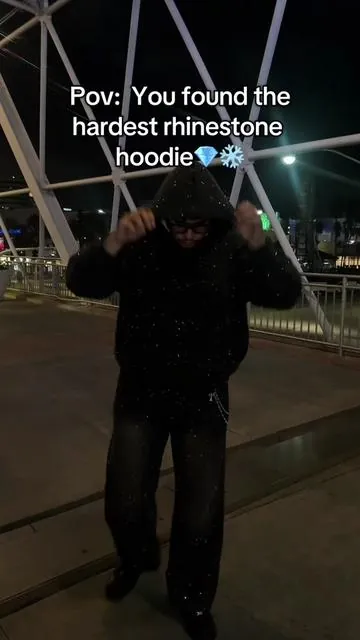 You finally found a rhinestone hoodie that isn’t expensive 😮‍💨 #fyp #rhinestonehoodie #hoodie 