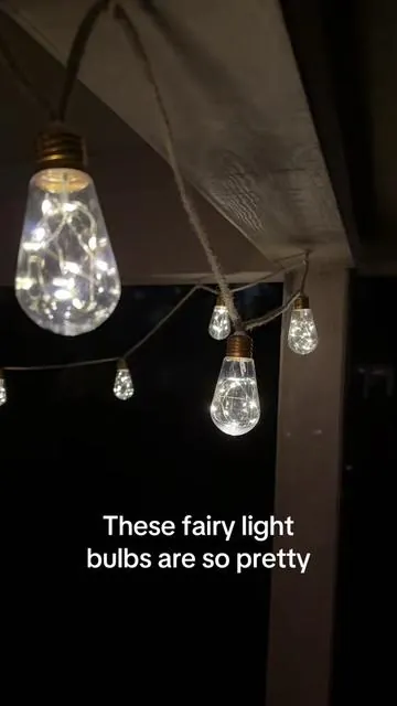 Solar powered and on sale for over 60% off right now too! #solarpowered #fairylights #yarddecor #gardendecor #dealsforyoudays 