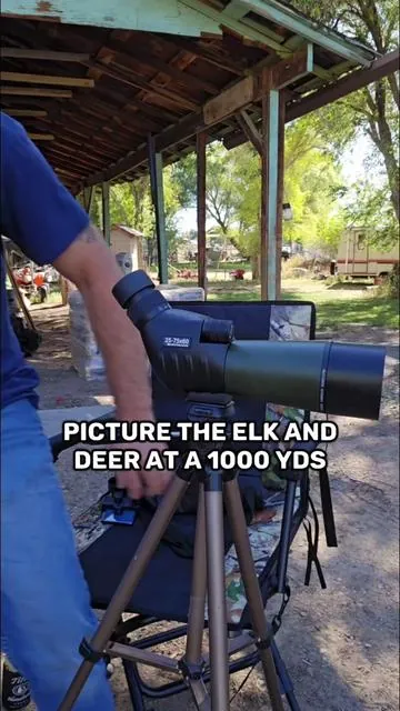 Crystal clear view of elk and deered over a 1000 yd with this spotting scope #spottingscope #hunting #huntinggear #chrisBcool #tiktokshopcreatorpicks 