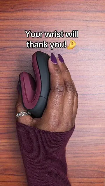 Ergonomic vertical mouse. So comfortable for your wrist for daily use! #momgift #tiktokshopfalldealsforyou #wirelessmouse  #tiktokshopcybermonday #autumnliving 
