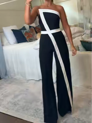 Replying to @CC I hope this video answered all your questions girl! Material has some stretch but I would say size up! This jumpsuit is absolutely amazing and my top seller! Stunning and will make you feel like a movie star! #jumpsuit #formal #formalwear #blacktiewedding #gala #formaloutfit #classic #chic #flattering #tallgirl #meredithblake #affordablefashion 