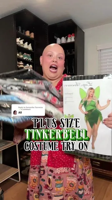 Replying to @Samantha Taormina  ✨ wearing 1X/2X in the costume & DDD+ in Cakes 🧚 what costume next?! 🤭 @Leg Avenue #plussizehalloweencostume #plussizecostume #halloweenlook #2025halloween #baldiechi 