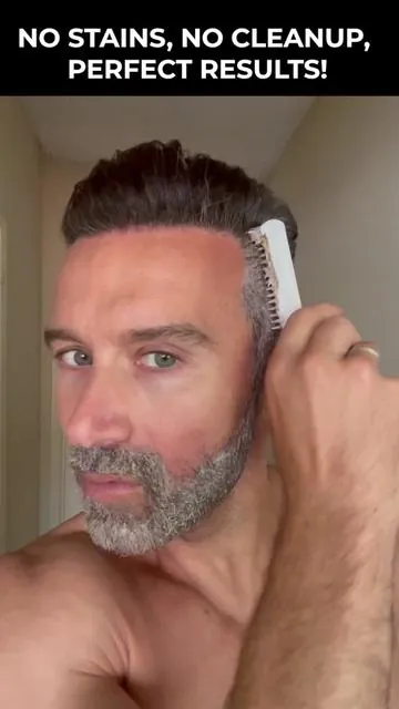 Who said dying your hair has to be a hassle? #Simplerhaircolor #fyp #hairdye #bearddye