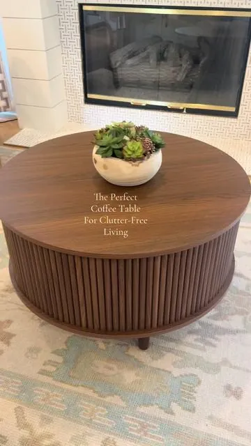 Beautiful Timeless Coffee Table & Storage Solution Comes in Walnut & Black 🔥 #homeinspo #coffeetable #homefurniture #holidays #tiktokshopfalldealsforyou 