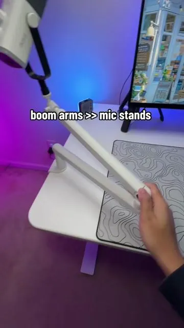 The boom arm I use with my microphone. I have a gaming setup so a boom arm like this is nice #microphone #mic #boomarm #gamingmic #pcgamingsetup 