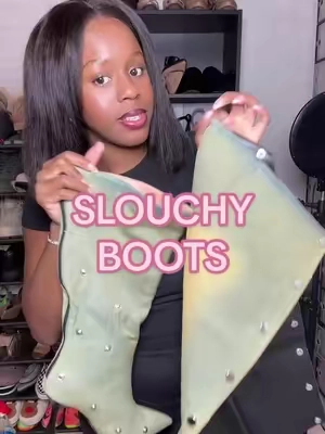 Why nobody told me these boots come in 2 pieces?? #slouchyboots #highkneeboots #tiktokshopblackfriday #tiktokshopcybermonday 