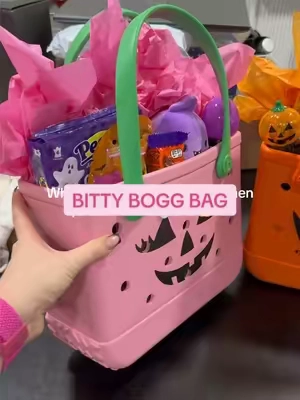 Being a little extra never hurt anyone 😌 these Bitty Bog Bags double as boo baskets and trick-or-treat bags! 👻🖤 #boobasket #halloween #tiktokshopfalldealsforyou #tiktokshopblackfriday #tiktokshopcybermonday @BoggBags 