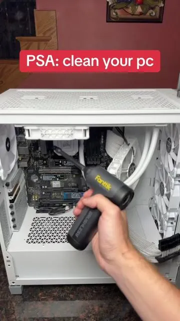 Stop wasting money on compressed air. Cleaning out your pc is so easy with the Fanttik B8 Electric Air Duster. #fanttik #fanttikday #airduster #gamingpc #dealsforyoudays 