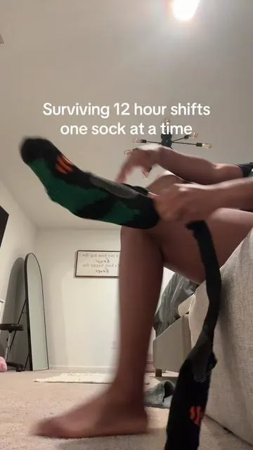 Once you start wearing these… there’s no going back  #compressionsocks #worklife #tiktokfinds #socks 