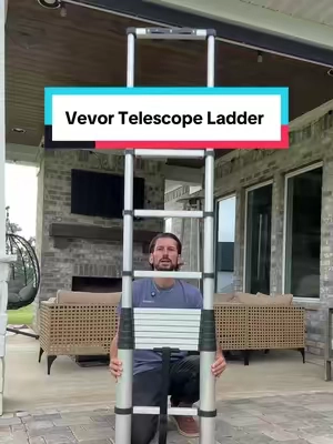 Easy for transport and storage #telescopeladder #ladder #toolsofthetrade #tradesman #vevor @Vevor Store US 