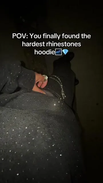 Finally found the hardest rhinestone hoodie that isn’t expensive 😮‍💨🔥 #rhinestonehoodie #hoodie #fyp 