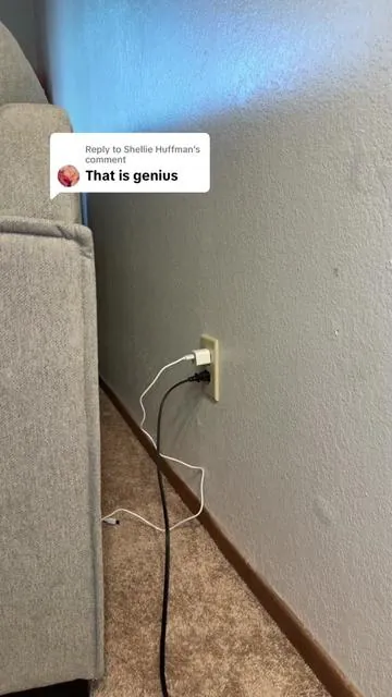 Replying to @Shellie Huffman This is one of the most genius inventions I’ve seen in a long time. The outlet extender makes reaching those blocked outlets a breeze!✅ #outletextension #electricaloutlet #outletextender #homeupgrades #fallsale 