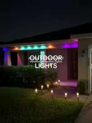 my kids love picking a cool light pattern every night! They are going to make every holiday magical and EASIER 💫🙏🏻 #permanentoutdoorlights #eufylights #eufy #holidaylights #outdoorlights @eufy US 