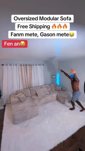 Oversized Modular Sofa! Free Shipping 🔥🔥🔥#AnmweyChawaPeteNet #FanmMeteGasonMete 