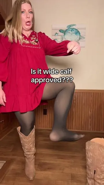 These cowgirl boots are wide calf friendly #TikTokShopCreatorPicks #tiktokshopblackfriday #warmupfortheholidays 