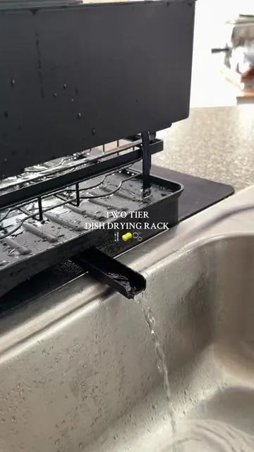 Was in desperate need of one of these happy to say 10/10 satisfied  #dishdryingrack  #dishes #dryingrack #kitchengadgets #cleandishes 
