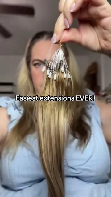 DIY your own extensions the easy way! #athomehairextensions #diyhairextensions #microbeadshairextensions 