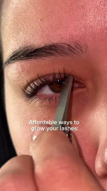 Affordable ways to grow your lashes✨ #lashes #lashserum #eyelashgrowth #fyp #viral 