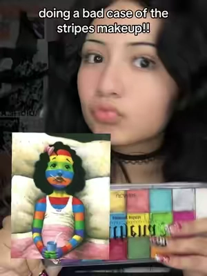 THIS TOOK HOURS #makeup #abadcaseofthestripes #makeuplook #fyp #makeuptutorial 
