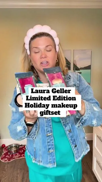 Laura Geller full face holiday set #tiktokshopcreatorpicks #tiktokshopblackfriday #laurageller #makeupover40 #holidaygifts 