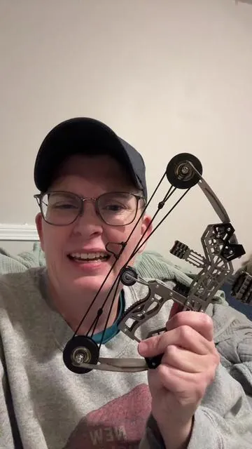 This is definitely not for kids. However, it is a ton of fun. It is a miniature compound bow that comes complete with bolts that are stainless steel. #minibow #compoundbow #arrows #archery 