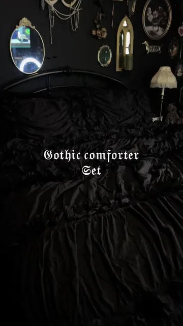 Yeaaaah this is my favorite  #bedding #comforter #bedroom #gothicbedroom #gothicdecor 