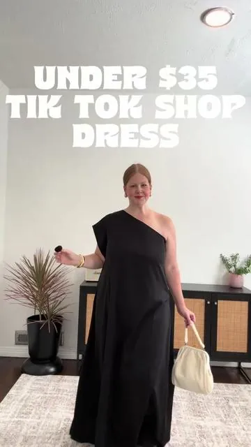 The perfect black tie dress has entered the chat. This one-shoulder, floor-length black gown is giving elegant, timeless, wedding guest perfection. Whether you’re headed to a fall wedding, gala, or formal event — this asymmetric silhouette stuns every time. #blackdress #weddingguestdress #formalwear #holidaypartyoutfit #affordablefashion 
