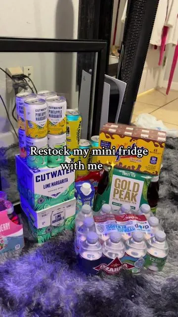 Now I can finally have more space in my regular fridge 😅#foryourpage #fypシ #minifridge #stocking #cutwater 