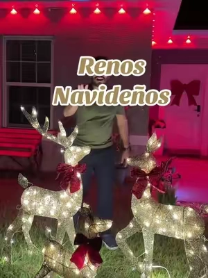 Este set de tres renos 2D de 4 pies con 175 luces LED es ideal para realzar cualquier espacio exterior. Su diseño llamativo y estacas para montaje sencillo permiten una decoración rápida y segura. Perfectos para darle vida y calidez a tus noches navideñas sin complicaciones #christmasdecorations #outdoordecorations #christmasspectacular #holidaydecorations #tiktokshopcreatorpicks 
