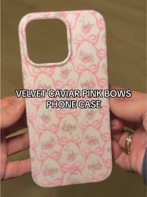 Obsessed 🩷🎀 #velvetcaviar #phonecase #bows #girlyphonecase #iphonecase 