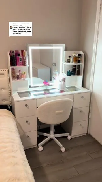 Respuesta a @Matthew's mom vanity hermoso para chicas #vanity #vanitymirror #tocadordedormitorio #tocadordemaquillaje #mujeres 