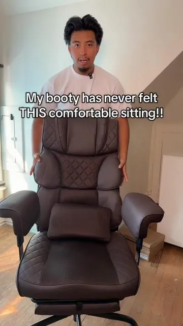 I almost fell asleep on this office chair while making the video 😅 #officechair #officechairs #wfhlife #wfhproblems #wfhhacks 
