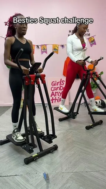Dare to challenge us on your #spacewalker #hotwave #outdoorfun #bestieschallenge #squats @Edith Olivares challenge accepted 