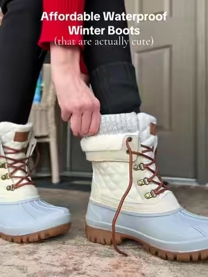 I love me some affordable fashion, especially when it’s practical fashion.  These are snow boots for women and they are such cute for winter.  These winter boots are waterproof boots… they are thermal lined boote, and they are such a cute addition to your winter style. ❤️ ##boots##tiktokshopblackfridaysale##tiktokshopcybermonday##winter